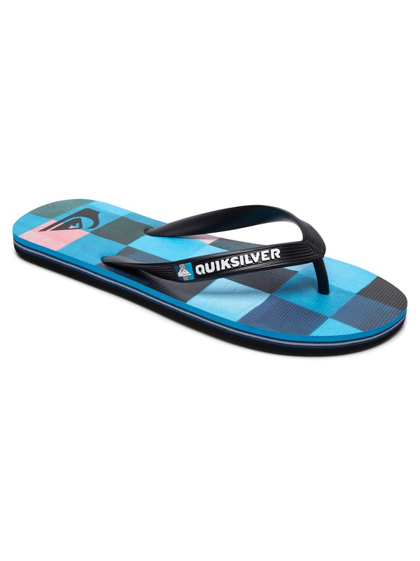 quiksilver, Molokai Resin Check - Flip-Flops, BLACK/BLUE/RED (xkbr) 0 Molokai Resin Check - Flip-Flops Black AQYL100569 Quiksilver