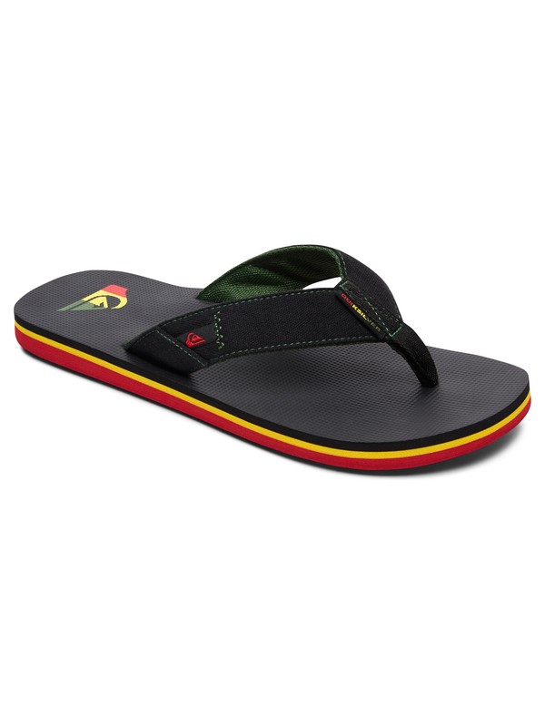 quiksilver, Molokai Abyss - Sandals for Men, GREEN/BLACK/GREEN (xgkg) 0 Molokai Abyss - Sandals for Men Green AQYL100570 Quiksilver