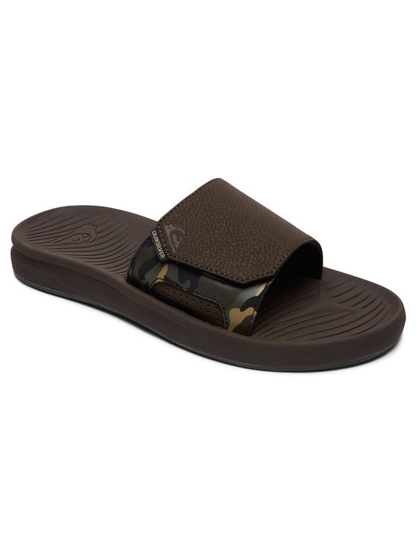 quiksilver, Travel Oasis Slide - Tongs pour Homme, BROWN/BROWN/BROWN (xccc) 0 Travel Oasis Slide - Tongs pour Homme AQYL100586 Quiksilver