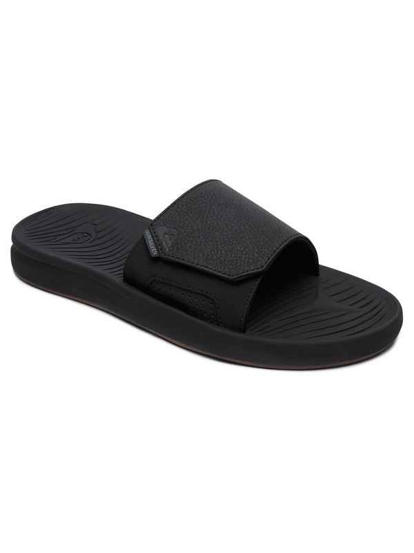 quiksilver, Travel Oasis Slide - Tongs, BLACK/BLACK/BROWN (xkkc) 0 Travel Oasis Slide - Tongs Noir AQYL100586 Quiksilver