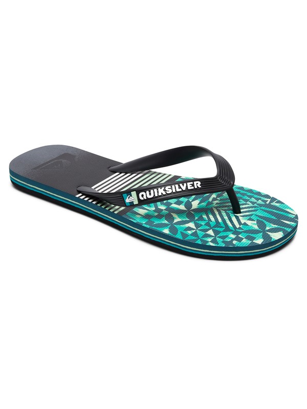 quiksilver, Molokai Highline Division - Flip-Flops, BLACK/GREEN/BLACK (xkgk) 0 Molokai Highline Division - Flip-Flops Black AQYL100588 Quiksilver
