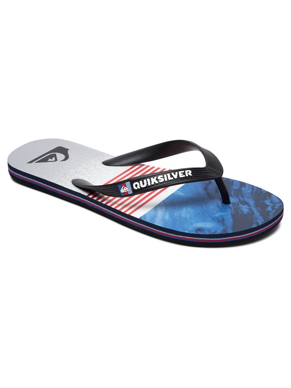 quiksilver, Molokai Highline Division Flip-Flops, WHITE/BLUE/RED (xwbr) 0 Molokai Highline Division Flip-Flops White AQYL100588 Quiksilver