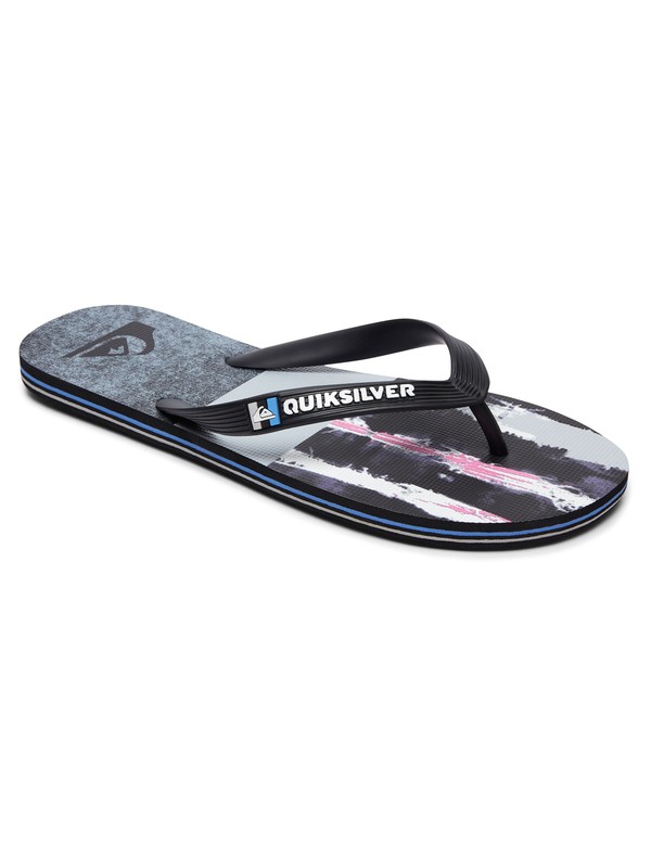 quiksilver, Molokai Techtonics Flip-Flops, BLACK/GREY/BLACK (xksk) 0 Molokai Techtonics Flip-Flops AQYL100590 Quiksilver