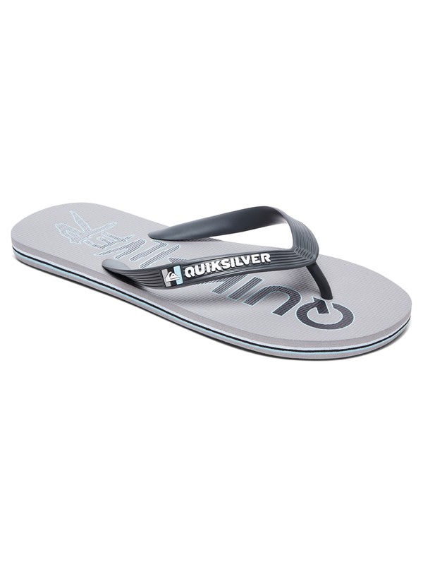 quiksilver, Molokai Wordmark Flip-Flops, GREY/GREY/BLACK (xssk) 0 Molokai Wordmark Flip-Flops Grey AQYL100592 Quiksilver