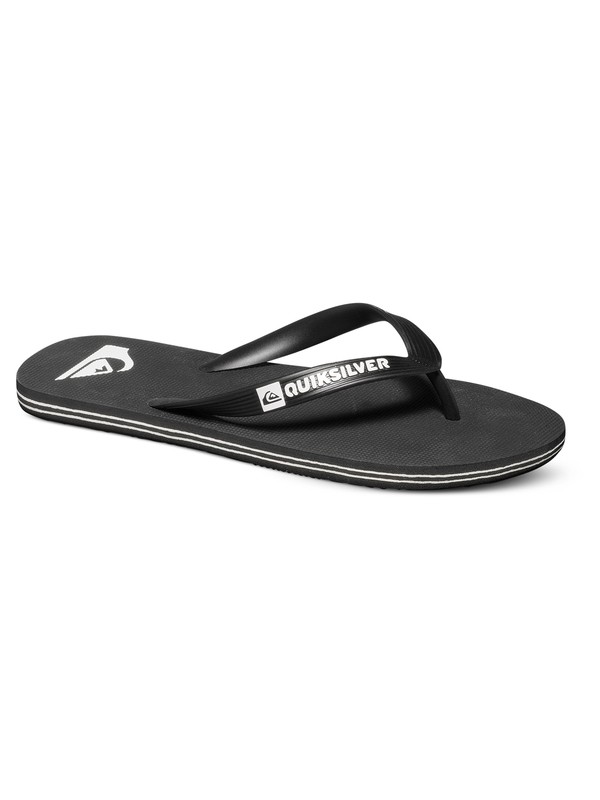 quiksilver, Molokai Flip-Flops, BLACK/BLACK/WHITE (xkkw) 0 Molokai Flip-Flops Black AQYL100601 Quiksilver