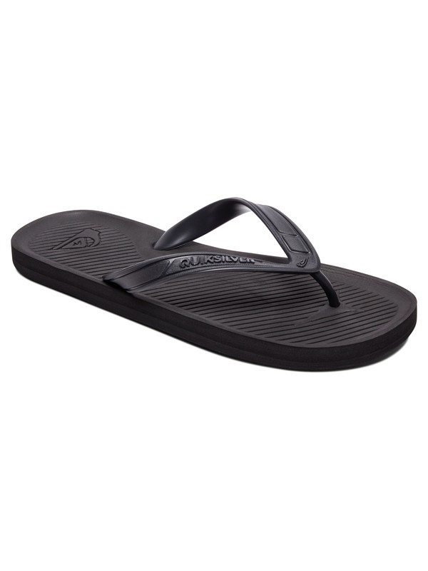 quiksilver, Haleiwa Flip-Flops, SOLID BLACK (sbkm) 0 Haleiwa Flip-Flops Multicolor AQYL100627 Quiksilver