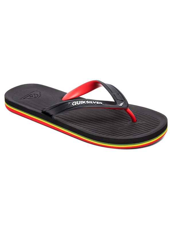 quiksilver, Haleiwa Flip-Flops, BLACK/RED/GREEN (xkrg) 0 Haleiwa Flip-Flops AQYL100627 Quiksilver