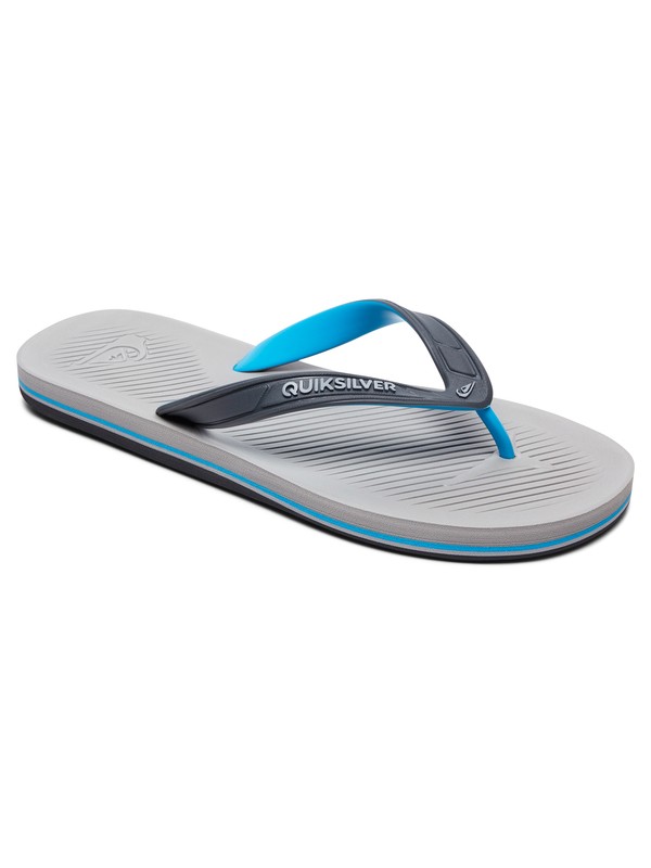 quiksilver, Haleiwa Flip-Flops, GREY/BLUE/GREY (xsbs) 0 Haleiwa Flip-Flops Grey AQYL100627 Quiksilver