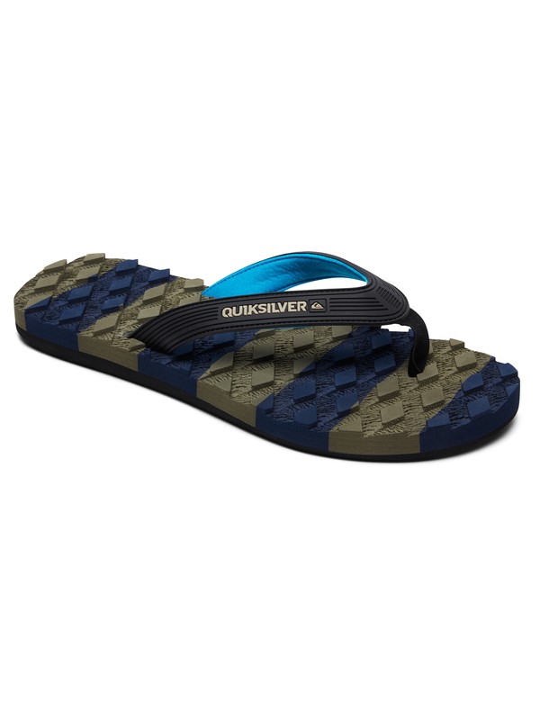 quiksilver, Massage - Sandals for Men, BLACK/BLUE/GREEN (xkbg) 0 Massage - Sandals for Men Black AQYL100637 Quiksilver