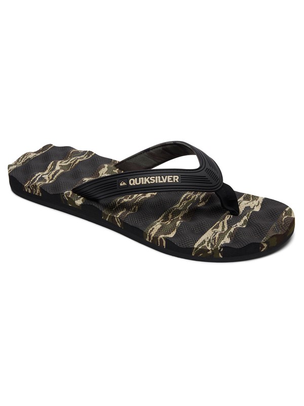 quiksilver, Massage - Flip-Flops, BLACK/GREEN/GREEN (xkgg) 0 Massage - Flip-Flops Black AQYL100637 Quiksilver