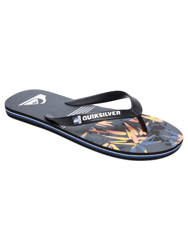 quiksilver, Molokai Zen Flip-Flops, BLACK/BLACK/RED (xkkr) 0 Molokai Zen Flip-Flops Black AQYL100658 Quiksilver