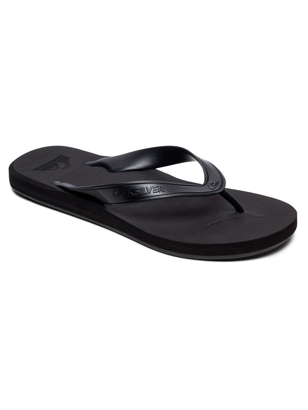 quiksilver, Carver Deluxe Flip-Flops, BLACK/BLACK/BROWN (xkkc) 0 Carver Deluxe Flip-Flops Black AQYL100678 Quiksilver
