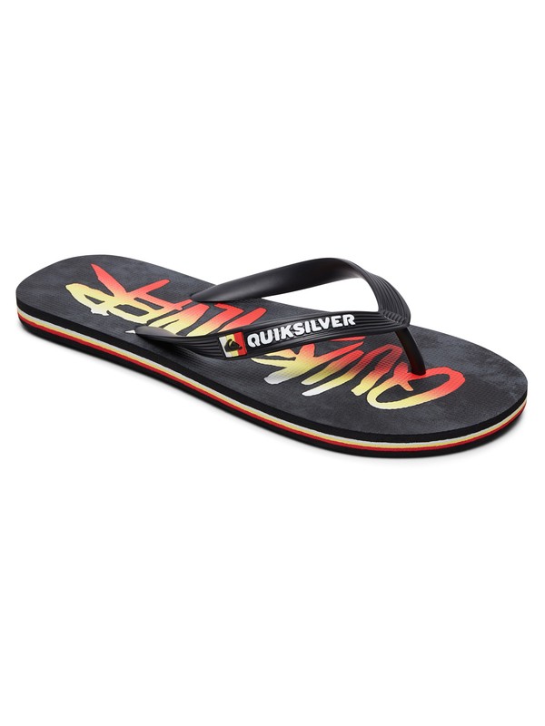 quiksilver, Molokai Wordmark Flip-Flops, BLACK/BLACK/RED (xkkr) 0 Molokai Wordmark Flip-Flops Black AQYL100679 Quiksilver