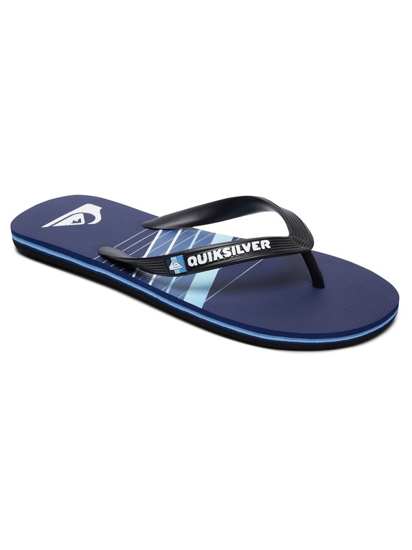 quiksilver, Molokai Core Slash Flip-Flops, BLACK/BLUE/BLUE (xkbb) 0 Molokai Core Slash Flip-Flops Black AQYL100684 Quiksilver