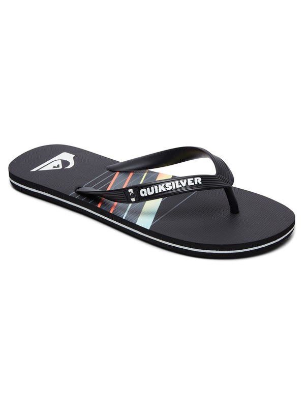 quiksilver, Molokai Core Slash Flip-Flops, BLACK/BLACK/YELLOW (xkky) 0 Molokai Core Slash Flip-Flops Black AQYL100684 Quiksilver