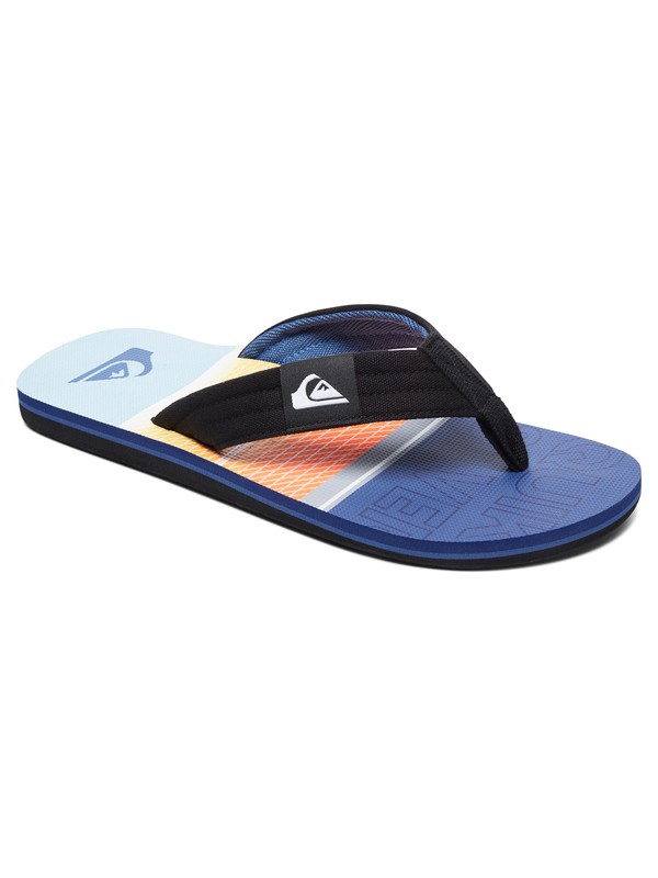 quiksilver, Molokai Layback - Chancletas para Hombre, BLACK/ORANGE/BLUE (xknb) 0 Molokai Layback - Chancletas para Hombre AQYL100688 Quiksilver