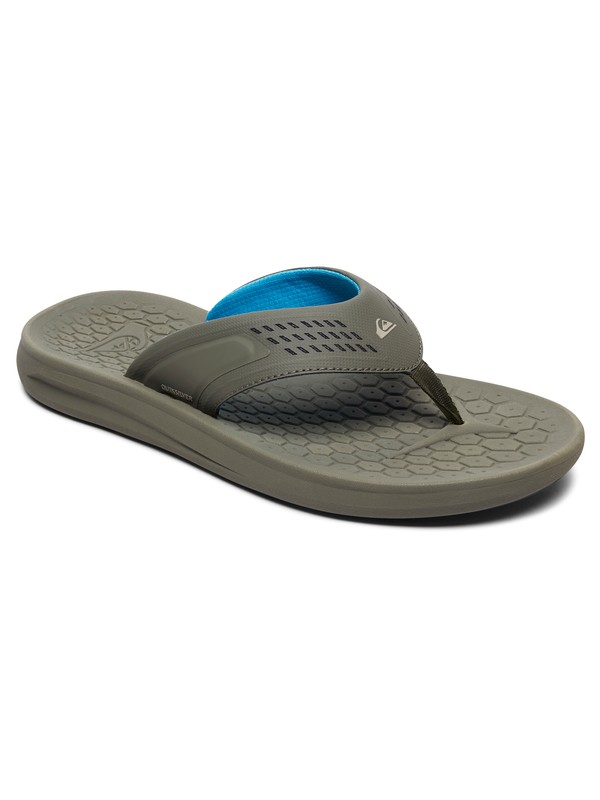 quiksilver, Layover Travel Sandals, GREY/GREY/BLUE (xssb) 0 Layover Travel Sandals Grey AQYL100694 Quiksilver
