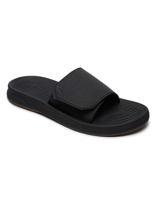 quiksilver, Travel Oasis - Sliders for Men, BLACK/BLACK/BROWN (xkkc) 0 Travel Oasis - Sliders for Men Black AQYL100755 Quiksilver