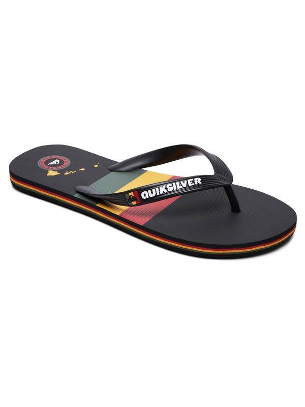 quiksilver, Molokai Highline Hawaii Flip-Flops, BLACK/BLACK/RED (xkkr) 0 Molokai Highline Hawaii Flip-Flops Black AQYL100765 Quiksilver