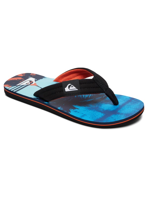 quiksilver, Molokai Layback - Sandals for Men, BLACK/ORANGE/BLUE (xknb) 0 Molokai Layback - Sandals for Men Multicolor AQYL100784 Quiksilver
