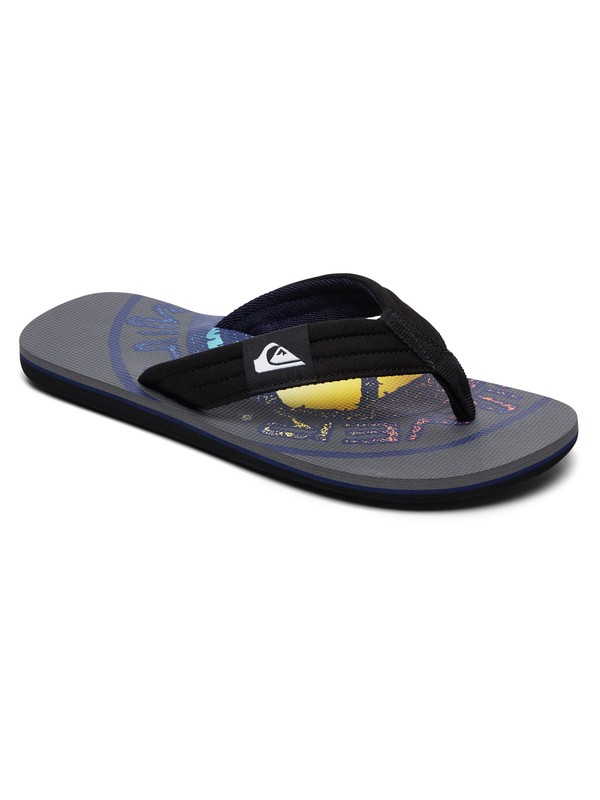 quiksilver, Molokai Layback - Sandals for Men, GREY/BLACK/BLUE (xskb) 0 Molokai Layback - Sandals for Men Grey AQYL100784 Quiksilver