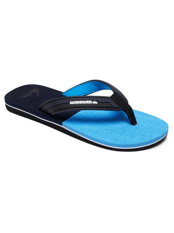 quiksilver, Molokai Eclipsed Deluxe - Flip-Flops for Men, BLACK/GREY/BLUE (xksb) 0 Molokai Eclipsed Deluxe - Flip-Flops for Men Black AQYL100806 Quiksilver