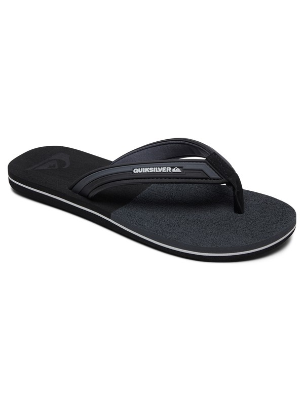 quiksilver, Molokai Eclipsed Deluxe - Flip-Flops for Men, BLACK/GREY/BLACK (xksk) 0 Molokai Eclipsed Deluxe - Flip-Flops for Men Black AQYL100806 Quiksilver