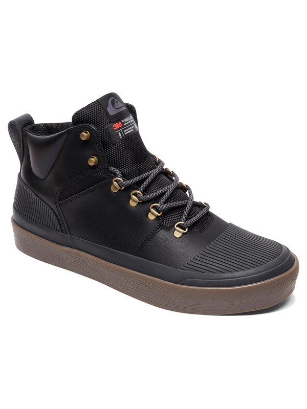 quiksilver, Grebe - Water-Resistant High-Top Shoes for Men, BLACK/GREY/BROWN (xksc) 0 Grebe - Water-Resistant High-Top Shoes for Men AQYS300076 Quiksilver