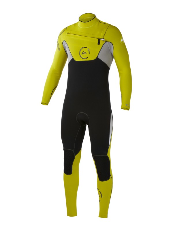 quiksilver, Cypher 4/3mm Fullsuit Chest Zip, BLACK/GREEN/GRAY/WHITE (xkgs) 0 Cypher 4/3mm Fullsuit Chest Zip AQYW103014 Quiksilver