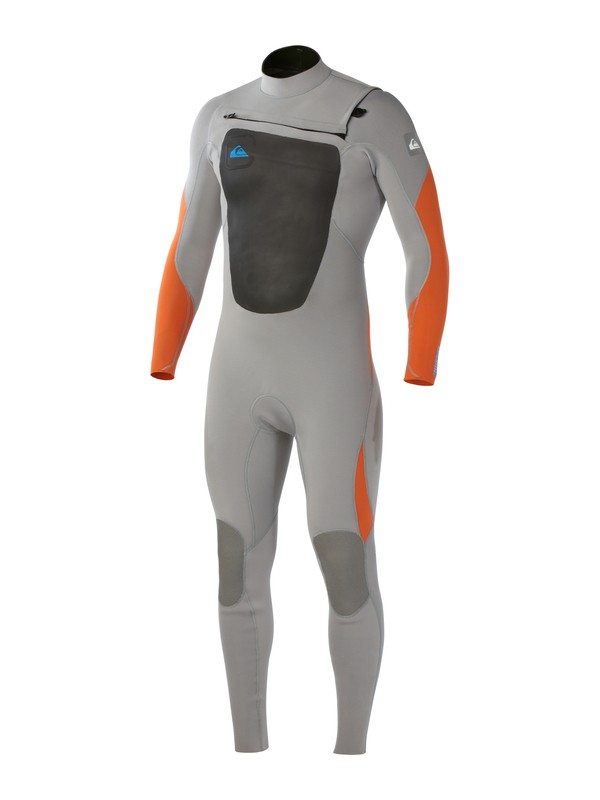 quiksilver, Syncro 4/3mm Fullsuit Chest Zip, GRAY/ORANGE (xssn) 0 Syncro 4/3mm Fullsuit Chest Zip AQYW103020 Quiksilver