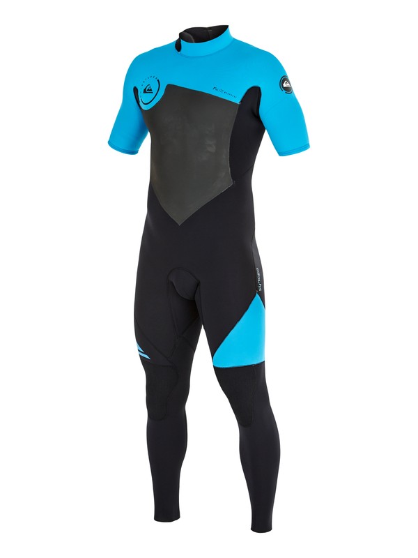 quiksilver, Syncro GBS 2/2mm Back Zip Short Sleeve Wetsuit, BLACK/CYAN (xkkb) 0 Syncro GBS 2/2mm Back Zip Short Sleeve Wetsuit AQYW303007 Quiksilver
