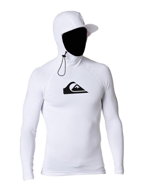 quiksilver, Shaded LS Rashguard, WHITE (wht) 0 Shaded LS Rashguard AQYWR00016 Quiksilver