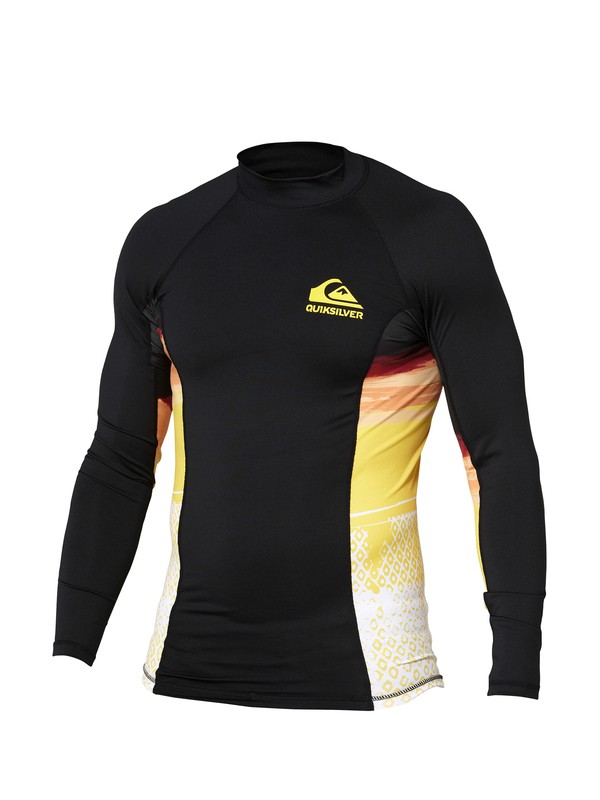 quiksilver, Repeater LS Rashguard, BLACK YELLOW (bky) 0 Repeater LS Rashguard AQYWR00018 Quiksilver
