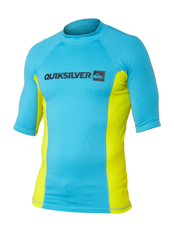 quiksilver, Prime SS Rashguard, CYAN/CITRIC ACID (xbbg) 0 Prime SS Rashguard AQYWR00036 Quiksilver