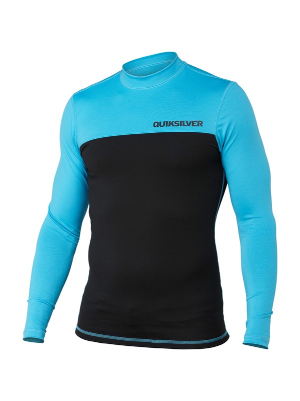 quiksilver, Chop Block LS Rashguard, CYAN (bkv0) 0 Chop Block LS Rashguard AQYWR00043 Quiksilver