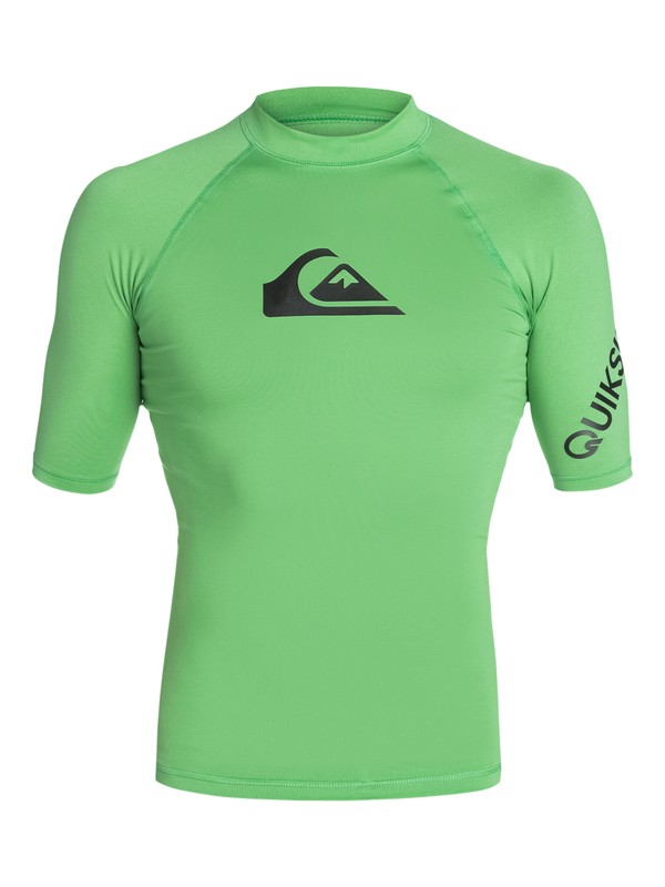 quiksilver, All Time Short Sleeve Rash Vest, SHAMROCK (gkm0) 0 All Time Short Sleeve Rash Vest AQYWR03000 Quiksilver