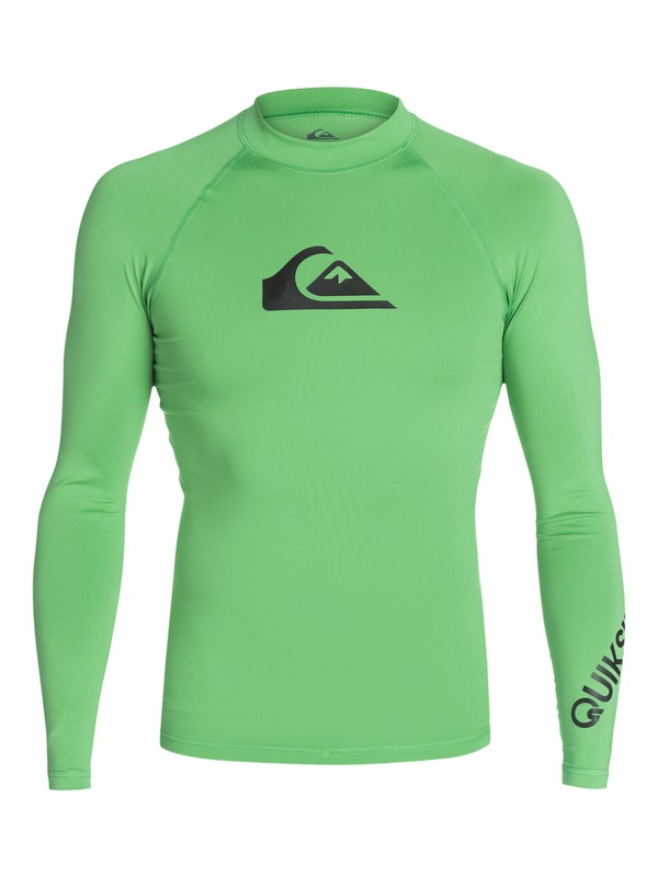 quiksilver, All Time Long Sleeve Rashguard, SHAMROCK (gkm0) 0 All Time Long Sleeve Rashguard AQYWR03001 Quiksilver