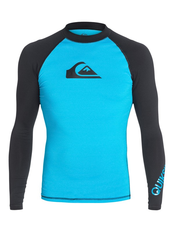 quiksilver, All Time Long Sleeve Rashguard, HAWAIIAN OCEAN/BLACK (xbbk) 0 All Time Long Sleeve Rashguard AQYWR03001 Quiksilver