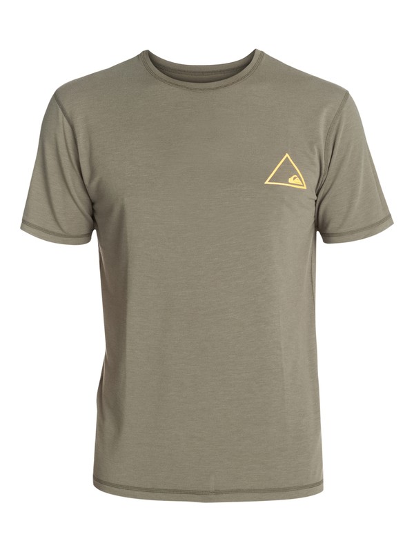 quiksilver, Round House Amphibian Short Sleeve Rashguard, DUSTY OLIVE (gpb0) 0 Round House Amphibian Short Sleeve Rashguard AQYWR03012 Quiksilver