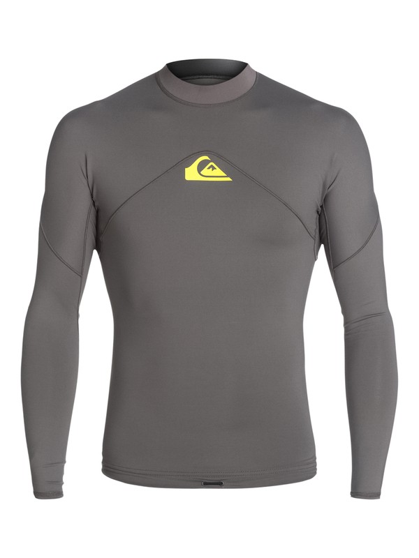 quiksilver, Tropix - Long Sleeve Rash Vest, STEEPLE GRAY (smc0) 0 Tropix - Long Sleeve Rash Vest AQYWR03016 Quiksilver