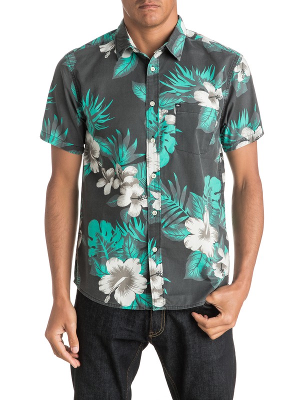 quiksilver, Everyday Havana Print Short Sleeve Shirt, HAVANA BLACK (kvj6) 0 Everyday Havana Print Short Sleeve Shirt AQYWT03086 Quiksilver