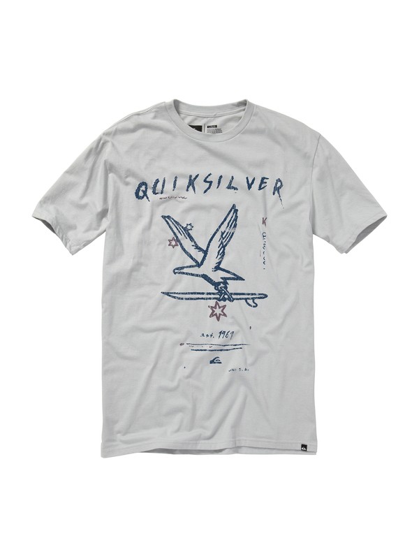quiksilver, First Flight Slim Fit T-Shirt, ALLOY (sgr0) 0 First Flight Slim Fit T-Shirt AQYZT01131 Quiksilver