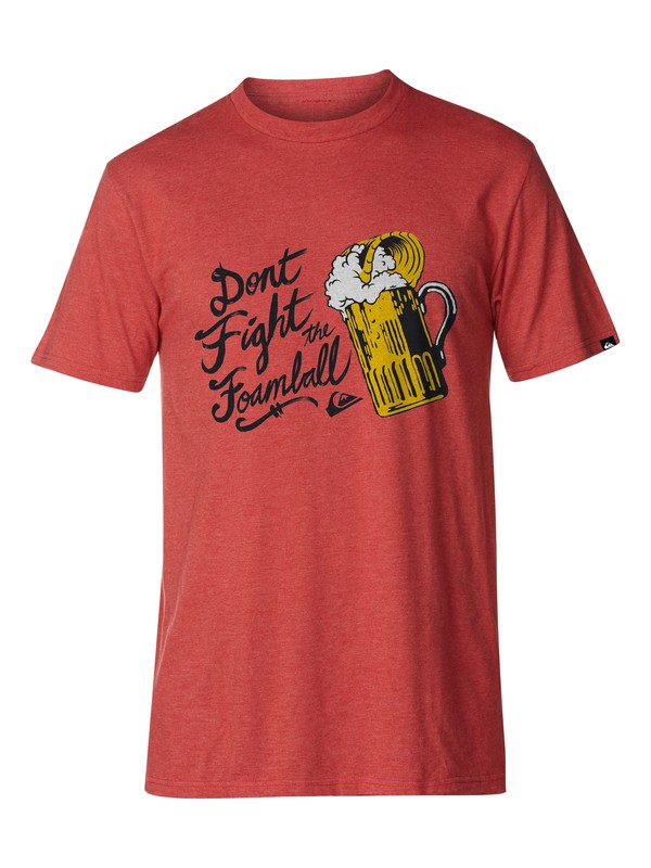 quiksilver, Foamball Slim Fit T-Shirt, ORIGINAL RED HEATHER (rqvh) 0 Foamball Slim Fit T-Shirt AQYZT03042 Quiksilver