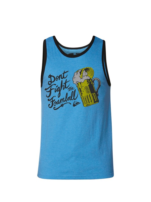 quiksilver, Foamball Slim Fit Tank, CASPIAN HEATHER (bmmh) 0 Foamball Slim Fit Tank AQYZT03087 Quiksilver