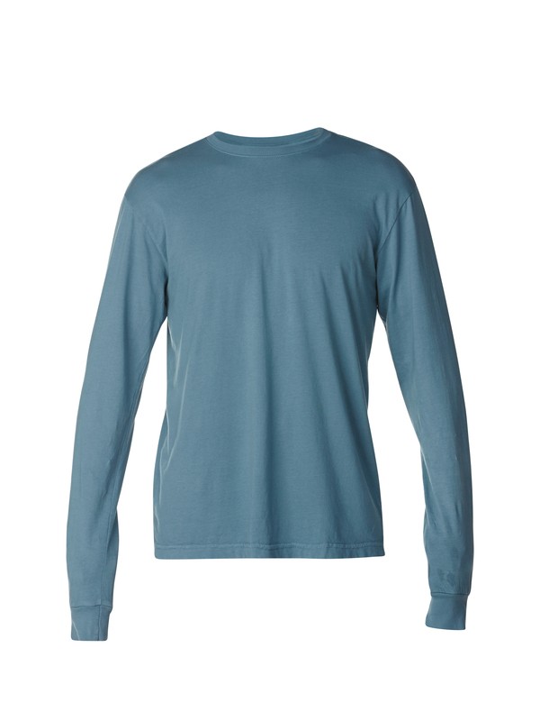 quiksilver, Everyday Garment Dyed Long Sleeve Slim Fit T-Shirt, BLUESTONE (bmc0) 0 Everyday Garment Dyed Long Sleeve Slim Fit T-Shirt AQYZT03096 Quiksilver
