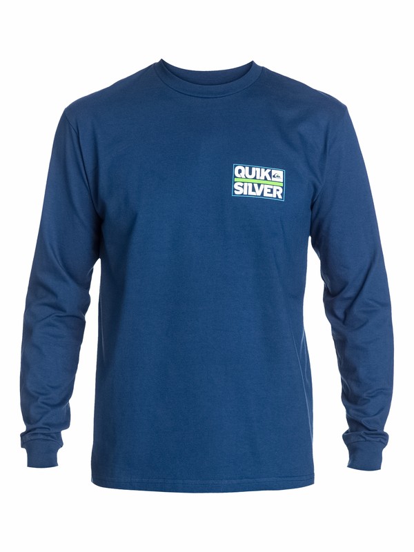 quiksilver, Castle Long Sleeve T-Shirt, ESTATE BLUE (bsw0) 0 Castle Long Sleeve T-Shirt AQYZT03150 Quiksilver