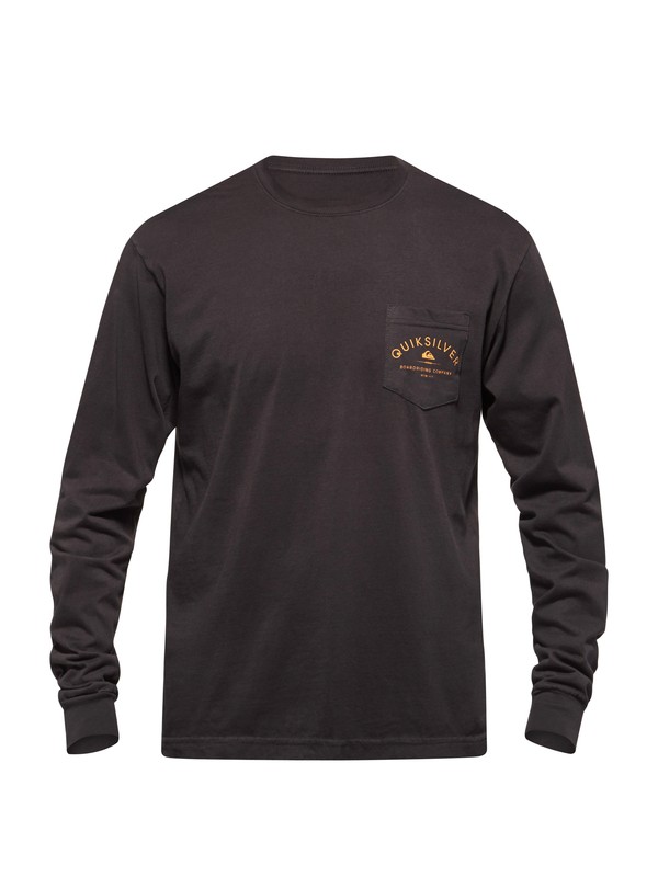 quiksilver, Well Fed Long Sleeve T-Shirt, DARK CHARCOAL (kta0) 0 Well Fed Long Sleeve T-Shirt AQYZT03157 Quiksilver