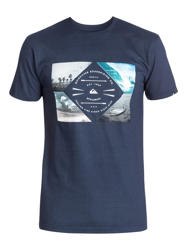 quiksilver, Cuatro T-Shirt, NAVY BLAZER (byj0) 0 Cuatro T-Shirt AQYZT03316 Quiksilver