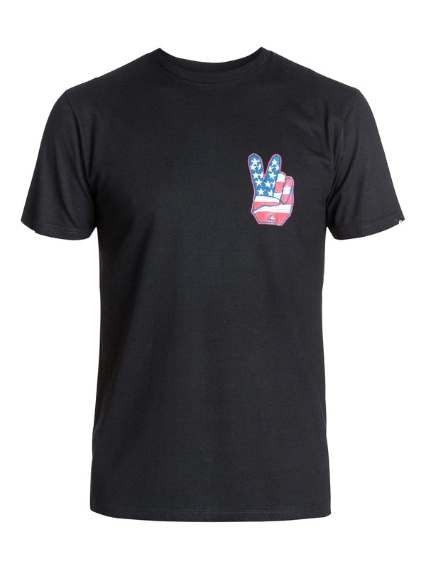 quiksilver, Peace Out T-Shirt, BLACK (kvj0) 0 Peace Out T-Shirt AQYZT03370 Quiksilver