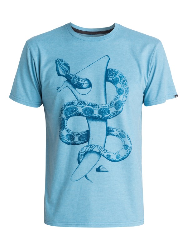 quiksilver, Snake Fined Modern Fit Tee, NIAGARA HEATHER (bkth) 0 Snake Fined Modern Fit Tee AQYZT03435 Quiksilver